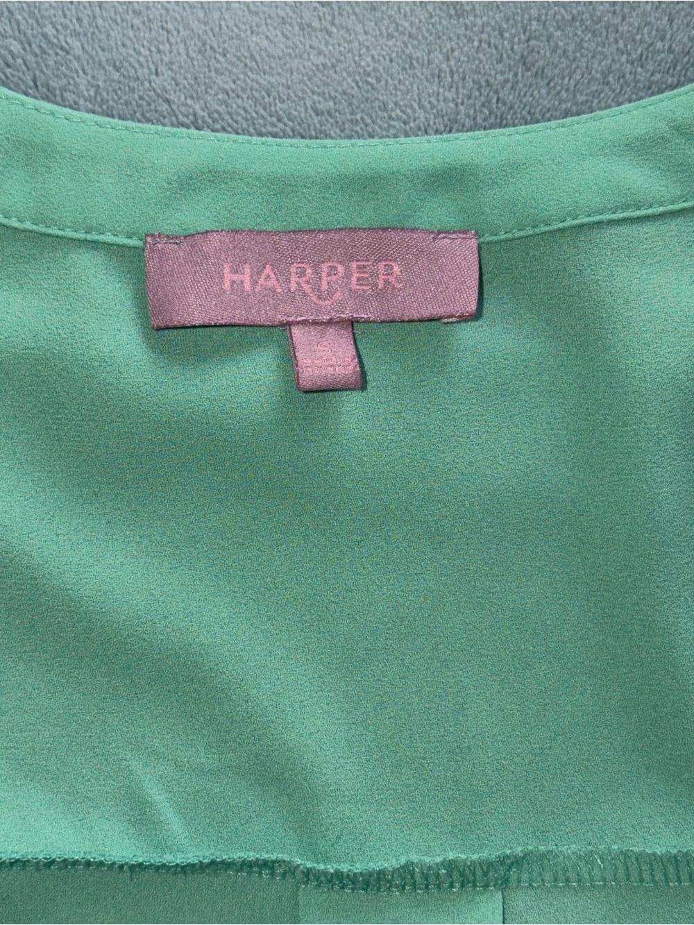 Women's Mint Green V-Neck Long Sleeve Blouse - Picture 16 of 16